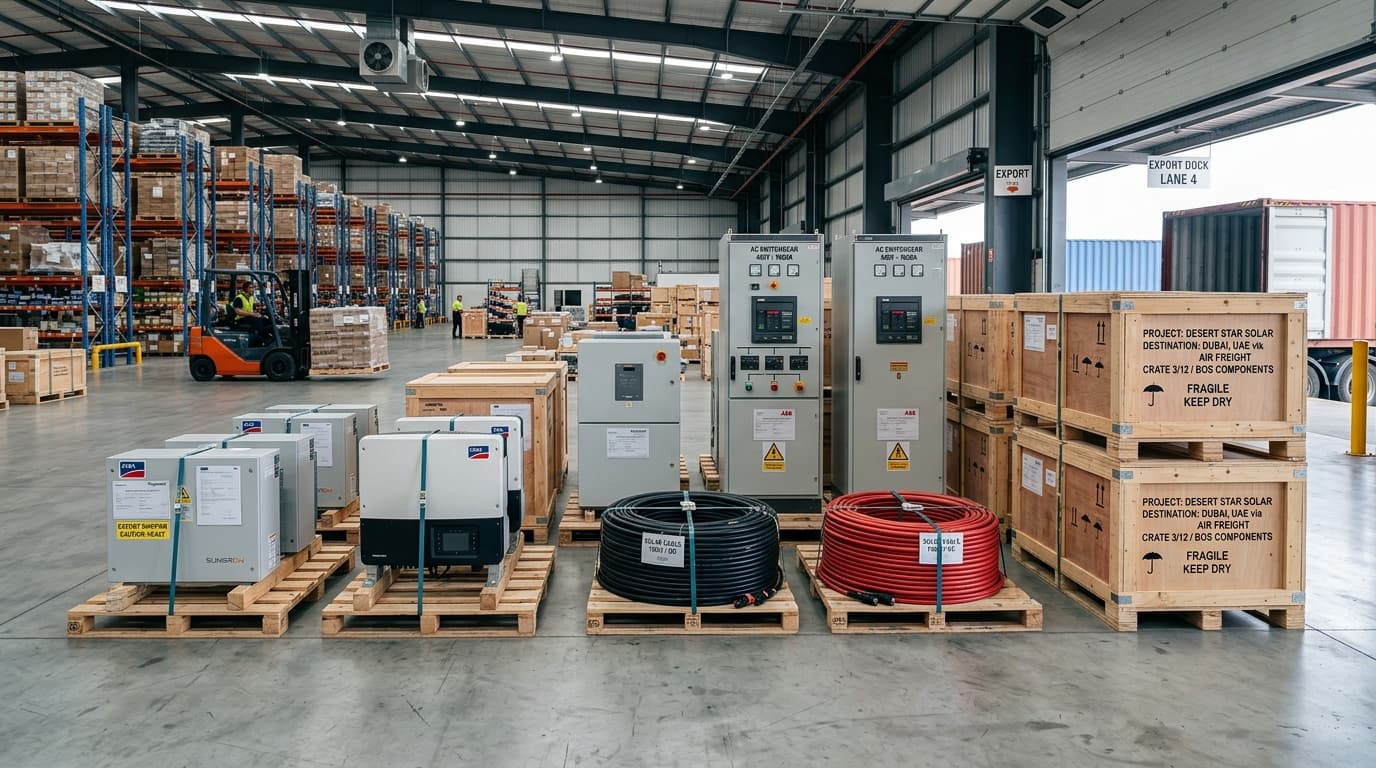 Solar BOS equipment and electrical engineering products for global export